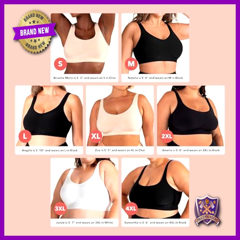 Wireless Support Bra Seamless Design Adjustable S… - image 4